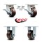 Service Caster 4 Inch Kingpinless Poly on Polyolefin Caster Brake and Swivel Lock 2 Rigid, 2PK SCC-KP30S420-PPUR-SLB-BSL-2-R-2 - alternate 2